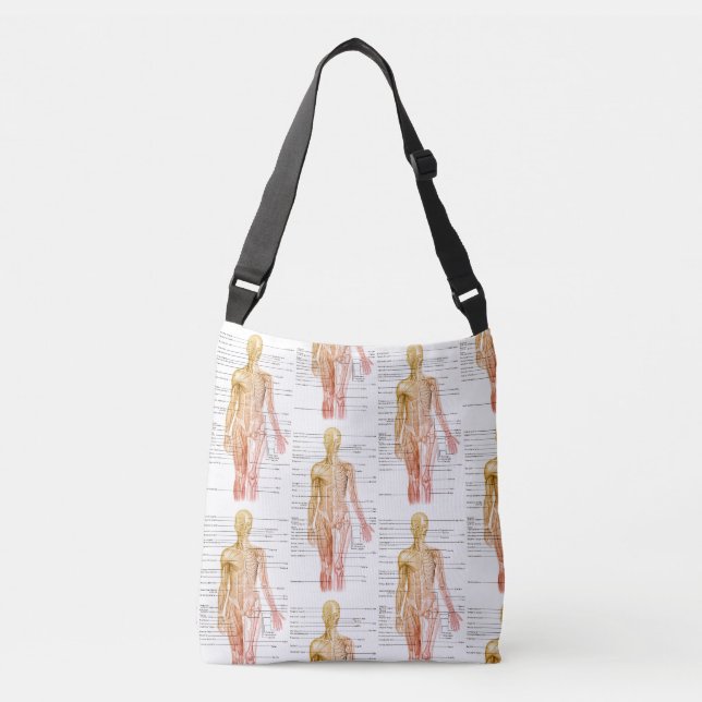 Human Anatomy Medical Diagram Novelty Crossbody Bag (Front)