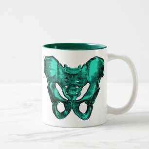 Human Anatomy Pelvis Bones Two-Tone Coffee Mug