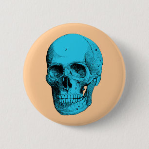 Human Anatomy Skull 6 Cm Round Badge
