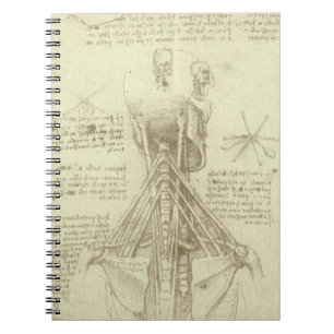 Human Anatomy Spinal Column by Leonardo da Vinci Notebook