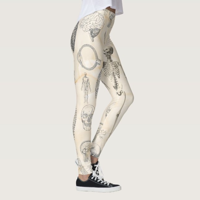 Human Anatomy Vintage Leggings (Right)