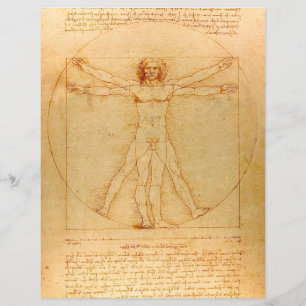 Human Anatomy, Vitruvian Man by Leonardo da Vinci Flyer
