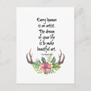 Human Artist Don Miguel Ruiz Quote Postcard