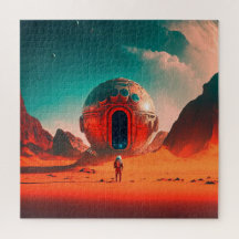 Human Astronauts Explore an Alien Planet Sci-Fi