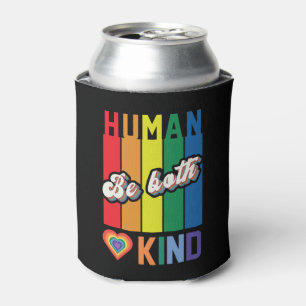 Human Be Kind Rainbow LGBTQ Can Cooler