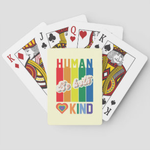 Human   Be Kind   Rainbow   LGBTQ Playing Cards