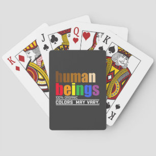 Human Being 100% Organic Colours May Vary LGBT Playing Cards