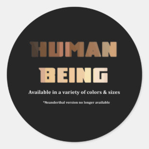 Human Being Classic Round Sticker