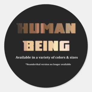 Human Being Classic Round Sticker