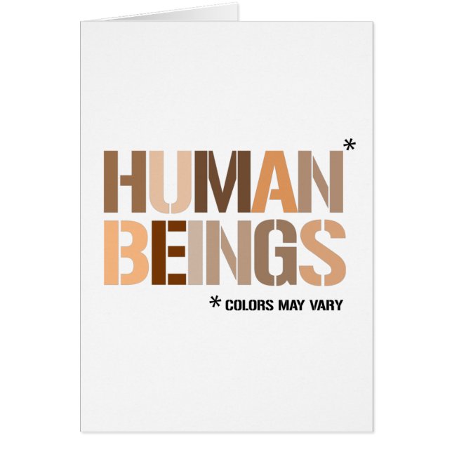 HUMAN BEINGS: Colours May Vary (Front)