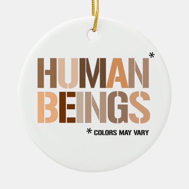 HUMAN BEINGS: Colours May Vary Ceramic Tree Decoration (Front)