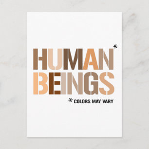 HUMAN BEINGS: Colours May Vary Postcard