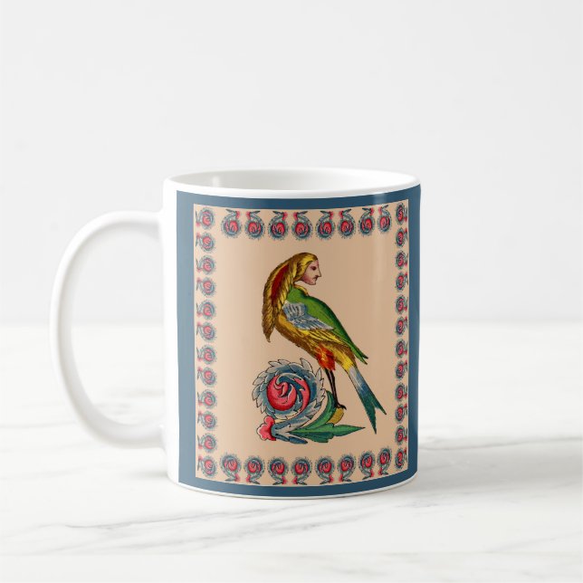 human bird print coffee mug (Left)