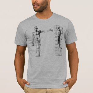 Human Blueprint grey semi fitted mens tshirt
