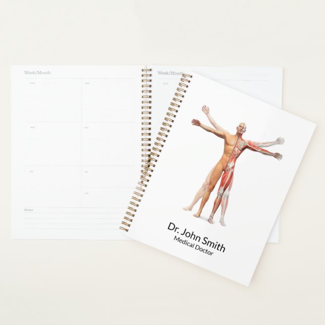 Human Body Skeleton Muscles Medical Planner (Display)