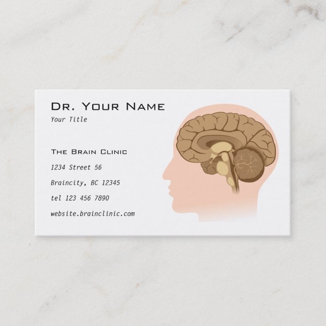 Human brain anatomy Business Card (Front)