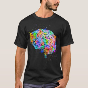 Human Brain Anatomy Colorful anatomical Brain in W T-Shirt