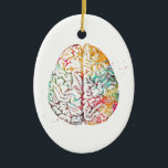 Human Brain Ceramic Tree Decoration<br><div class="desc">Human Brain,  Brain Anatomy,  Watercolor,  Medical Science Art,  Anatomical Art</div>