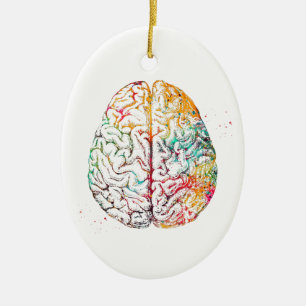 Human Brain Ceramic Tree Decoration