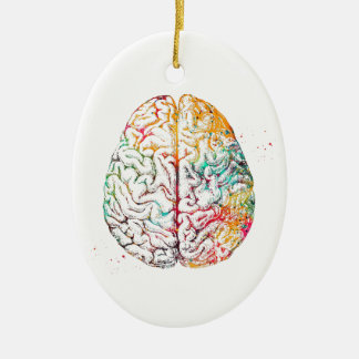 Human Brain Ceramic Tree Decoration