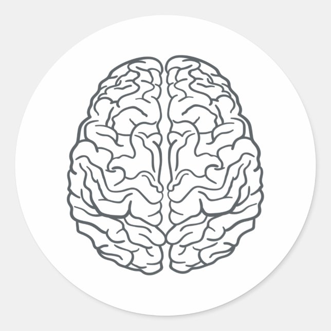 Human Brain Classic Round Sticker (Front)