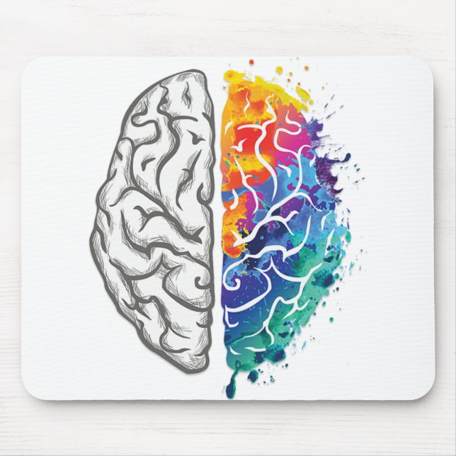 human brain illustration mouse mat (Front)