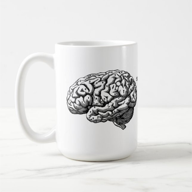 Human Brain Victorian Era Print Coffee Mug (Left)