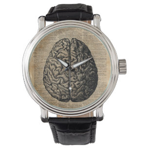 Human Brain Vintage Illustration Dictionary Art Watch