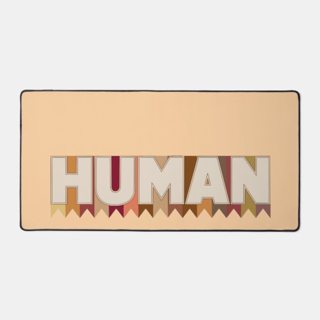 Human - Brown Desk Mat (Front)