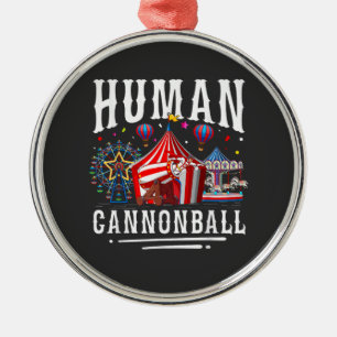 Human Cannonball Circus Carnival Metal Tree Decoration