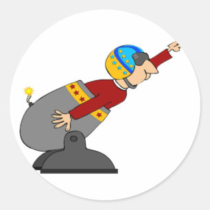 Human Cannonball Classic Round Sticker