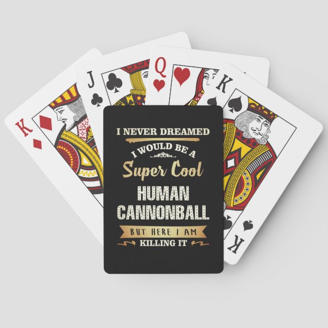 Human Cannonball Funny Novelty Playing Cards (Back)