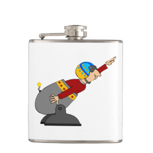 Human Cannonball Hip Flask
