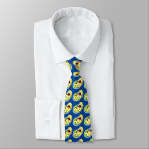 Human Cell Drawing Tie Blue