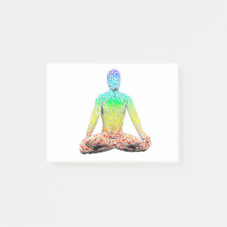 Human Chakra Chart on a Yogi Post-it Notes