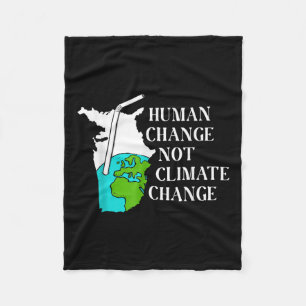 Human Climate Change Global Warming Environmental Fleece Blanket