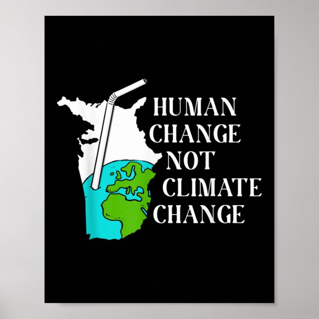 Human Climate Change Global Warming Environmental  Poster (Front)