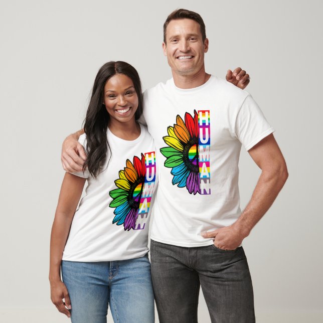 Human Colourful Flower T-Shirt (Unisex)