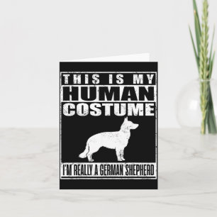 Human Costume A German Shepherd Dog Halloween Card