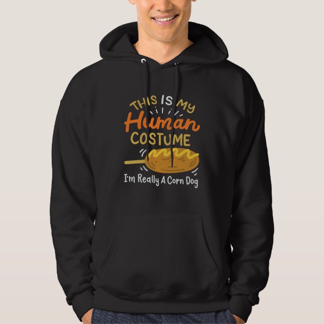 Human Costume Corn Dog Hoodie (Front)