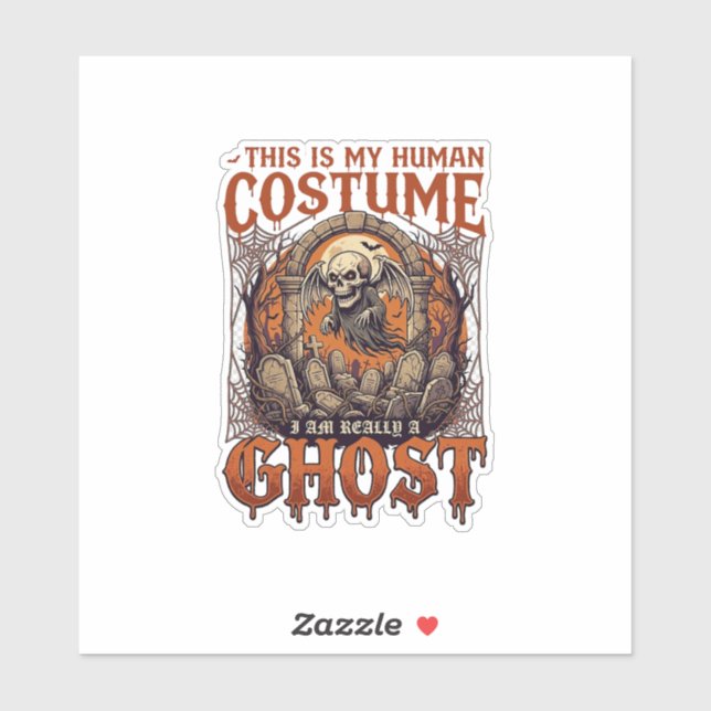 Human Costume Ghost Skeleton Graveyard Moon Hallow (Sheet)