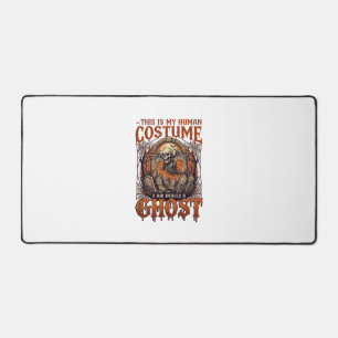 Human Costume Ghost Skeleton Graveyard Moon Hallow Desk Mat