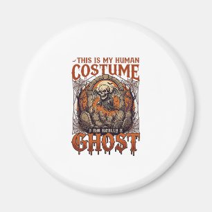 Human Costume Ghost Skeleton Graveyard Moon Hallow Magnet