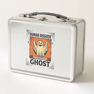 Human Costume Ghost Vintage Halloween Humor_1 Metal Lunch Box