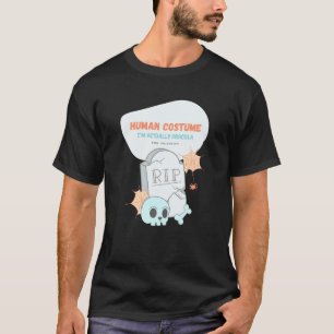 Human Costume. I'm Actually Dracula Halloween Funn T-Shirt