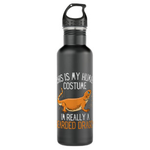 Human Costume Im Really A Bearded Dragon Costume 710 Ml Water Bottle