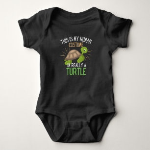 Human Costume Im Really A Turtle Party Baby Bodysuit
