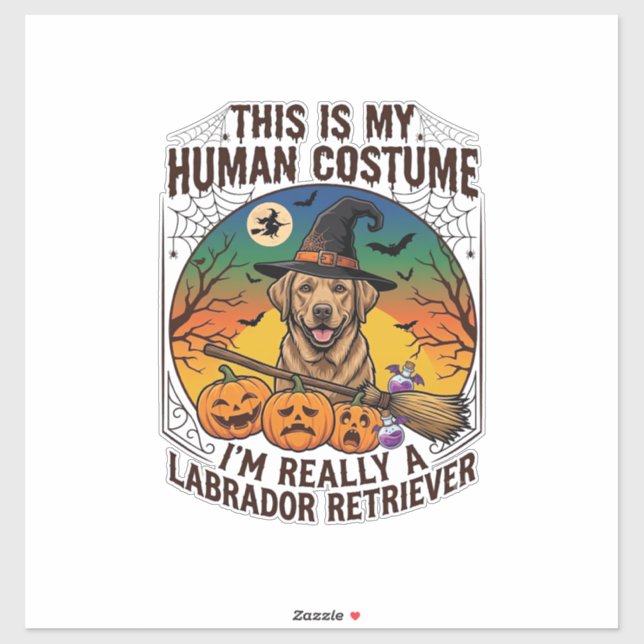 Human Costume Labrador Retriever Halloween Witch H (Sheet)