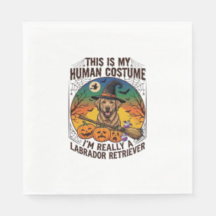 Human Costume Labrador Retriever Halloween Witch H Napkin