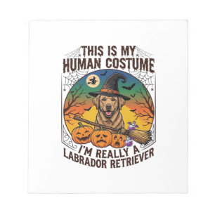 Human Costume Labrador Retriever Halloween Witch H Notepad